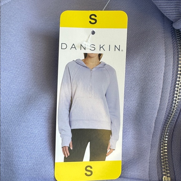 Danskin mixed rib cozy half zip hoodie sweater nwt - Picture 3 of 4
